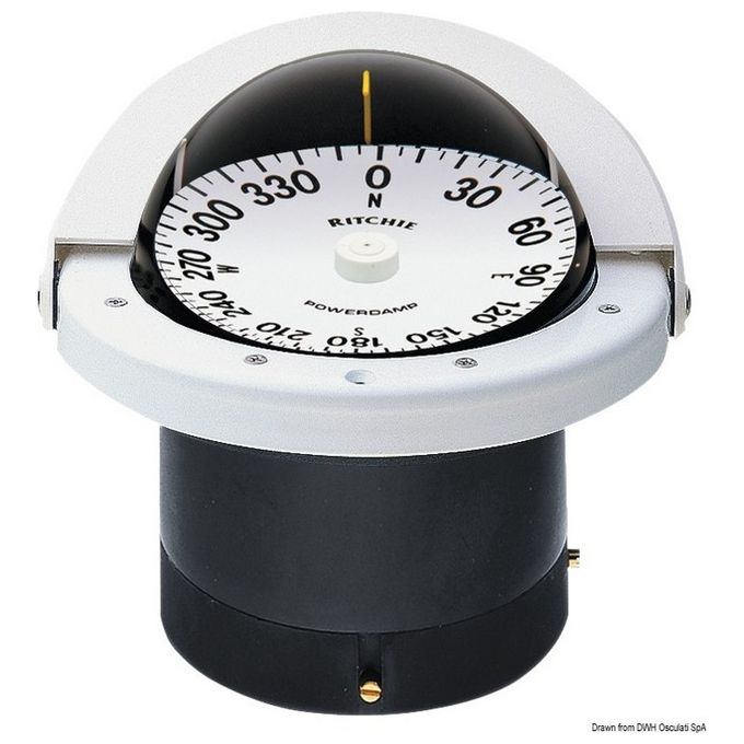 Ritchie navigation Bussola Ritchie Navigator 4''1-2 incasso bianca-bianca