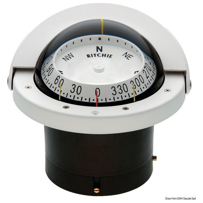 Ritchie navigation Bussola Ritchie Navigator 4''1-2 incasso combinato bianco-banco
