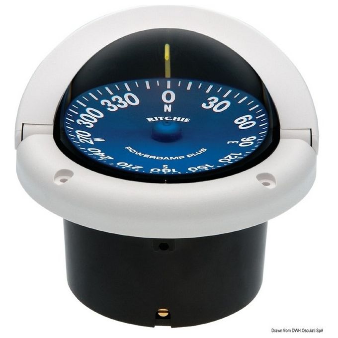 Ritchie navigation Bussola Ritchie Supersport 3''3-4 bianca-blu