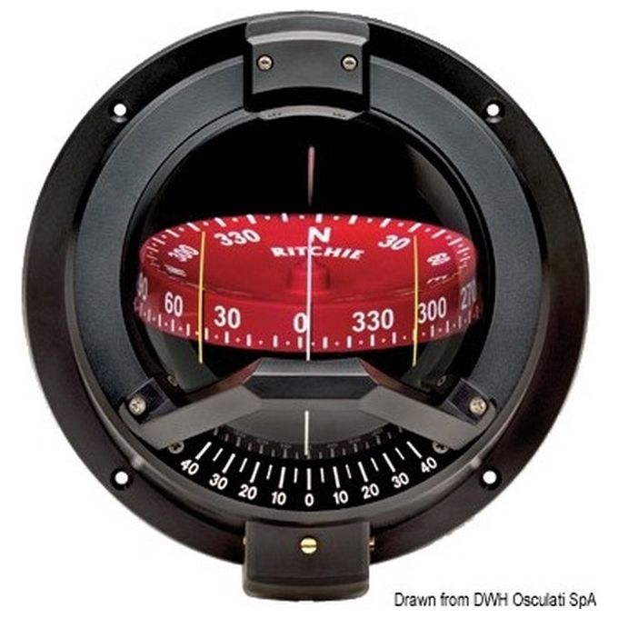 Ritchie navigation Bussola Ritchie Venturi Sail 3''3-4 nera-rossa