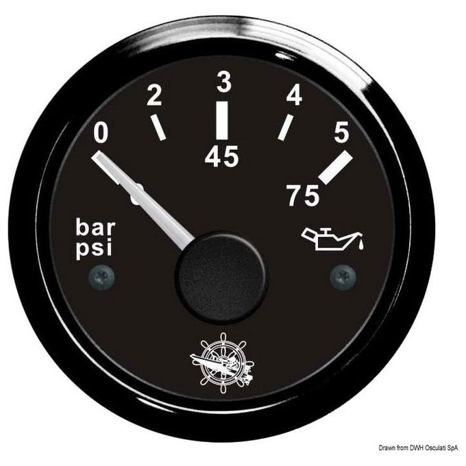 Indicatore pressione olio 0-5 bar nero-nera 27.320.10