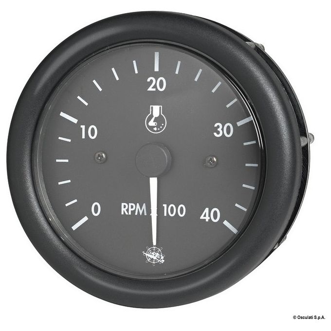Contagiri nero diesel 12 V con contaore 27.420.05