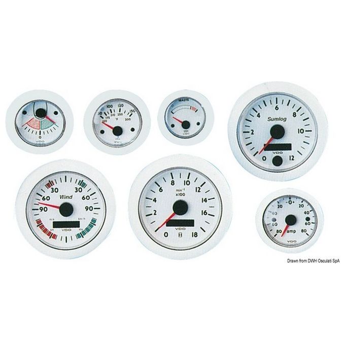 VDO Marine Contagiri bianco 0-4000rpm 24V