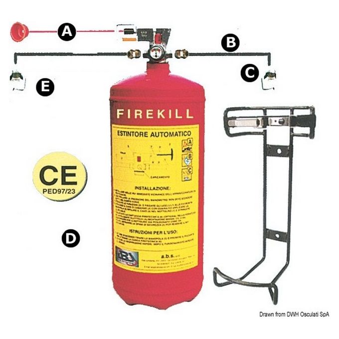 Estintore Firekill con pressostato 12 kg 31.519.22