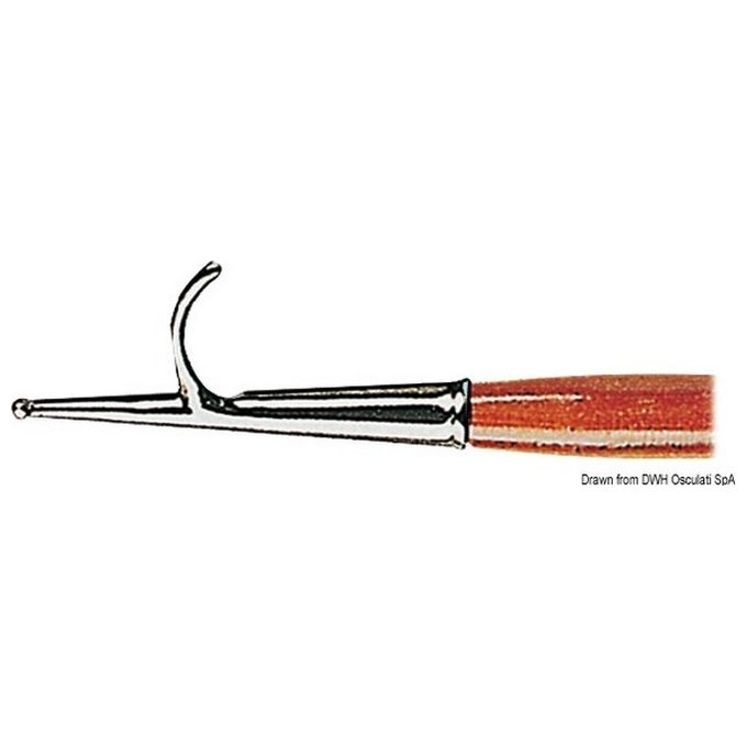 Gancio accosto inox + legno 260 cm 34.459.09