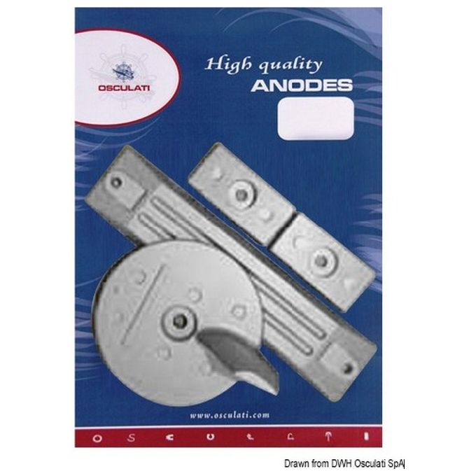 Kit anodi fuoribordo zinco Honda 75-225 Hp 43.291.60
