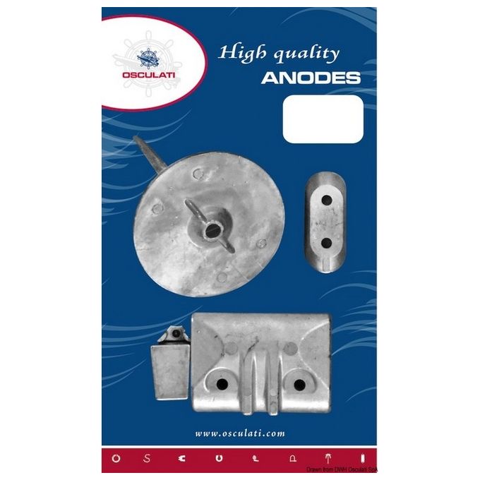 Kit anodi fuoribordo Yamaha 40-50 Hp 43.354.10