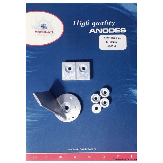 Kit anodi Suzuki 40-50 HP alluminio 43.370.01