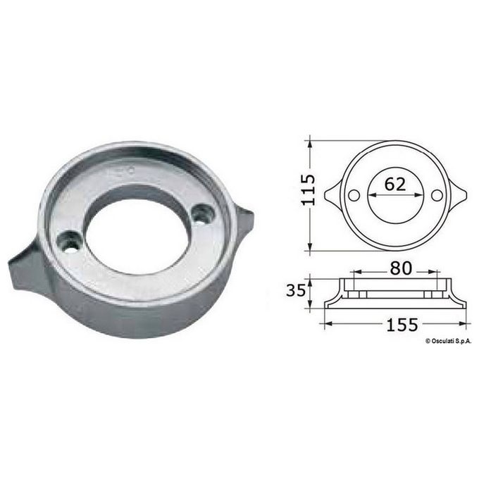 Anodo alluminio collare VOLVO 280-290 43.528.10