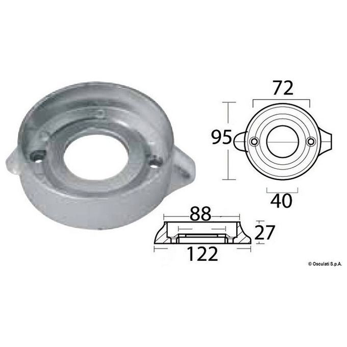 Anodo Volvo SeaDrive diametro mm 97 43.529.00