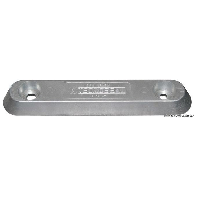 Anodo ovale alluminio VETUS 1760 g 43.902.22