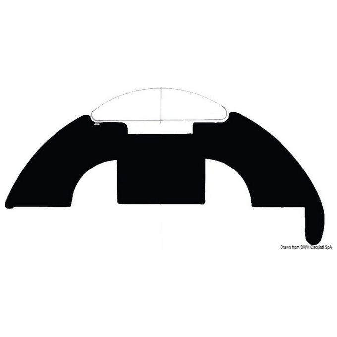 Base per profili PVC bianco 45 mm 44.480.18