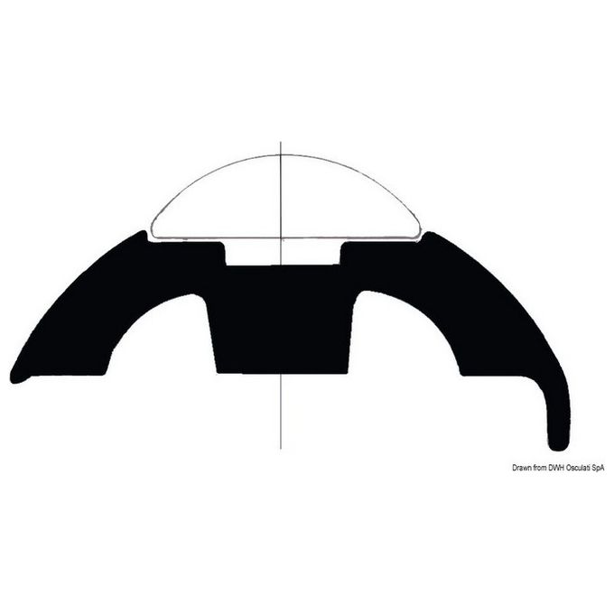 Base per profili PVC bianco 50 mm 44.480.19