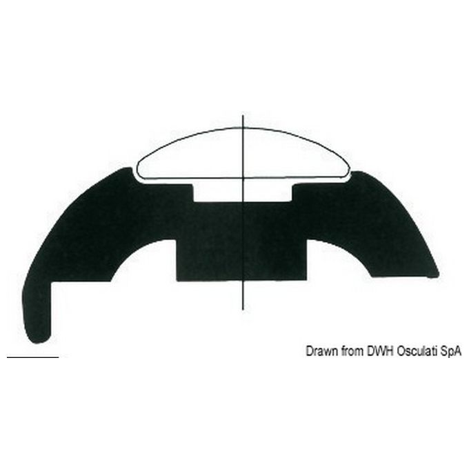 Base per profili PVC bianco 55 mm 44.480.21