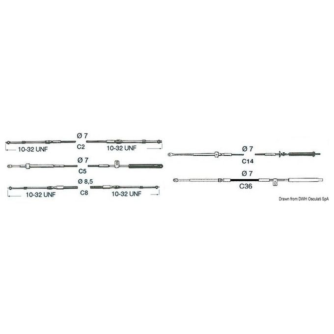 Ultraflex Cavo telecomando C8 da 34''