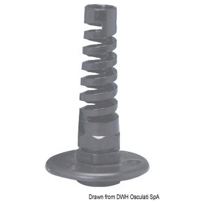 Kit passaparatia in nylon nero e flangia inox 45.028.23