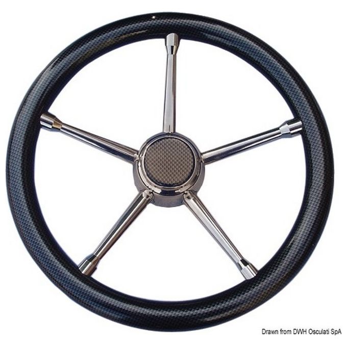Volante A inox-carbonio 350 mm 45.135.04