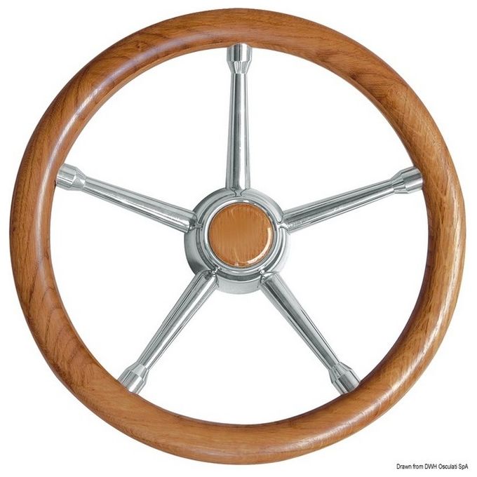 Volante A inox-teak 350 mm 45.135.05