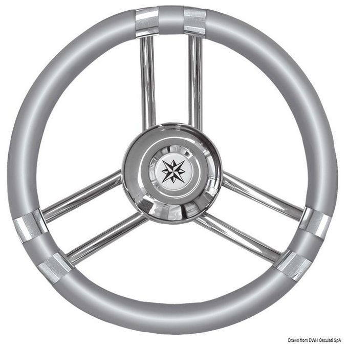 Volante C inox-grigio 350 mm 45.137.02