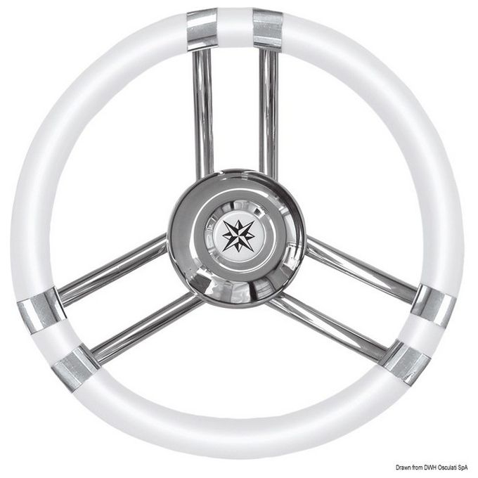 Volante C inox-bianco 350 mm 45.137.03