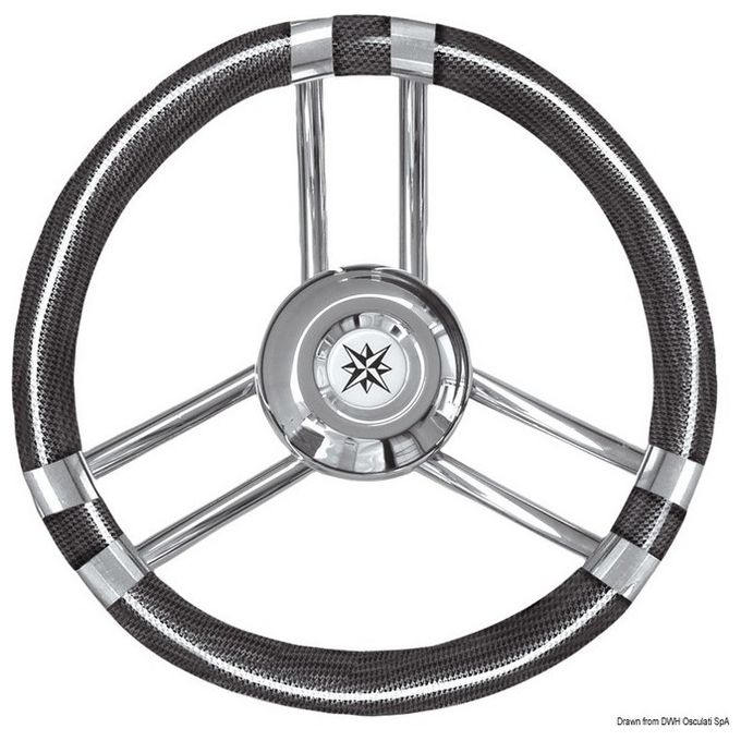 Osculati  Volante C inox-carbonio 350 mm 45.137.05