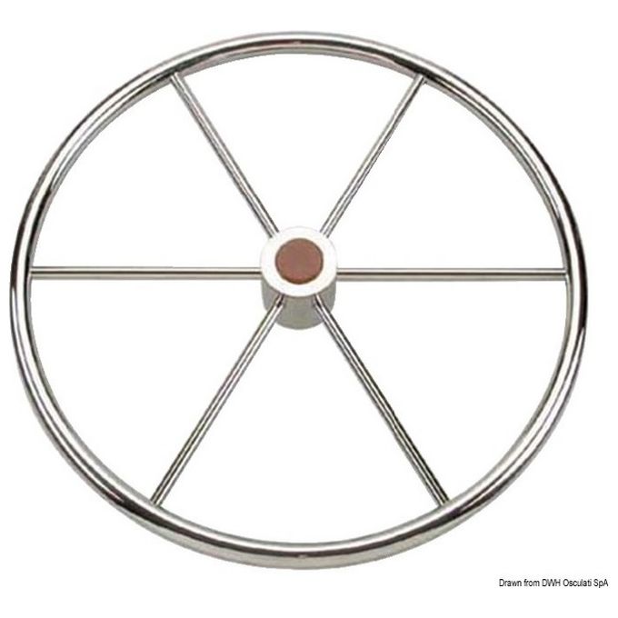 Timone ruota inox 5 razze 600 mm 45.164.60