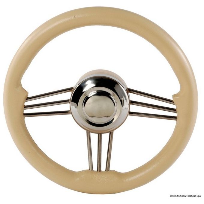 Volante inox + poliuretano crema 350 mm 45.173.36