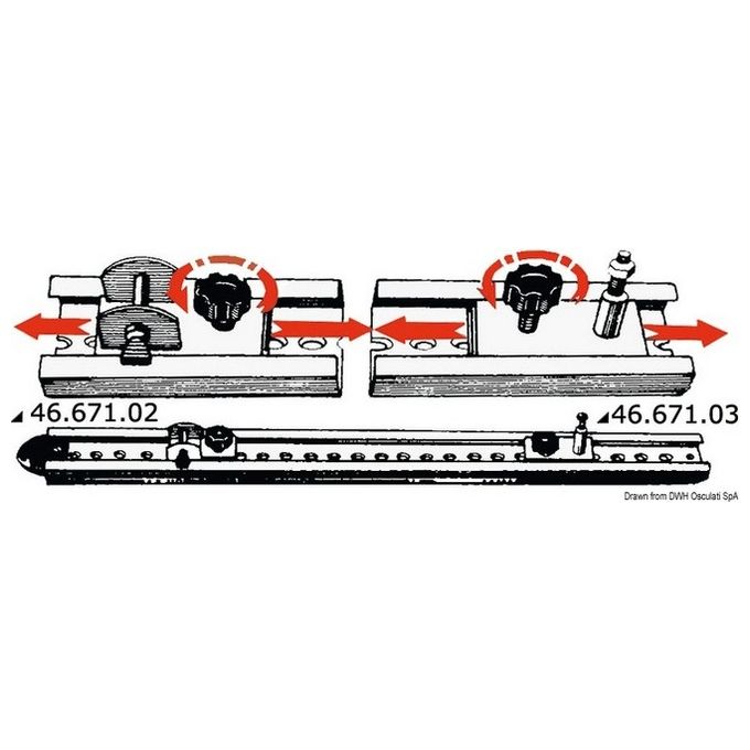 Cursore inox e cavallotto ad U 46.671.02