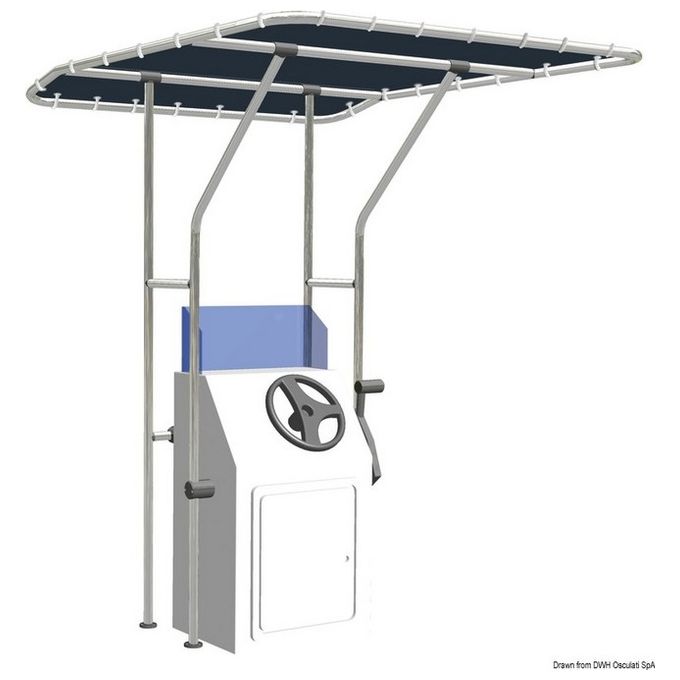 Oceansouth T-Top in lega leggera 1700x1400x2050 mm