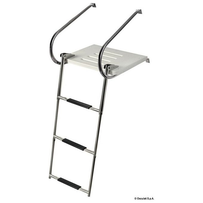 Osculati  Plancetta di poppa in fiberglass con scaletta 48.419.61
