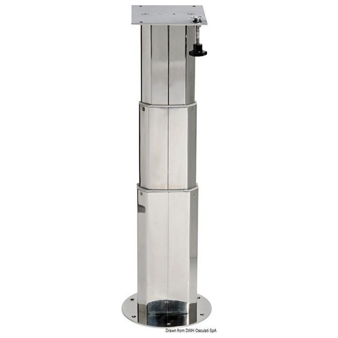 Gamba telescopica in acciaio inox per tavolo 48.730.01