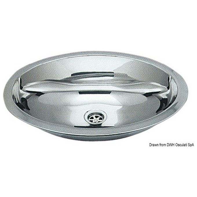 Lavello inox ovale 510 x 390 mm 50.186.86