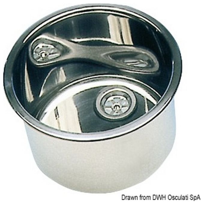 Lavello inox tondo 385 x 180 mm 50.187.37