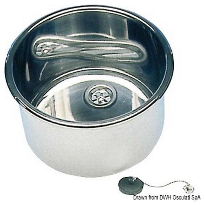 Lavello inox tondo 420 x 180 mm 50.187.38