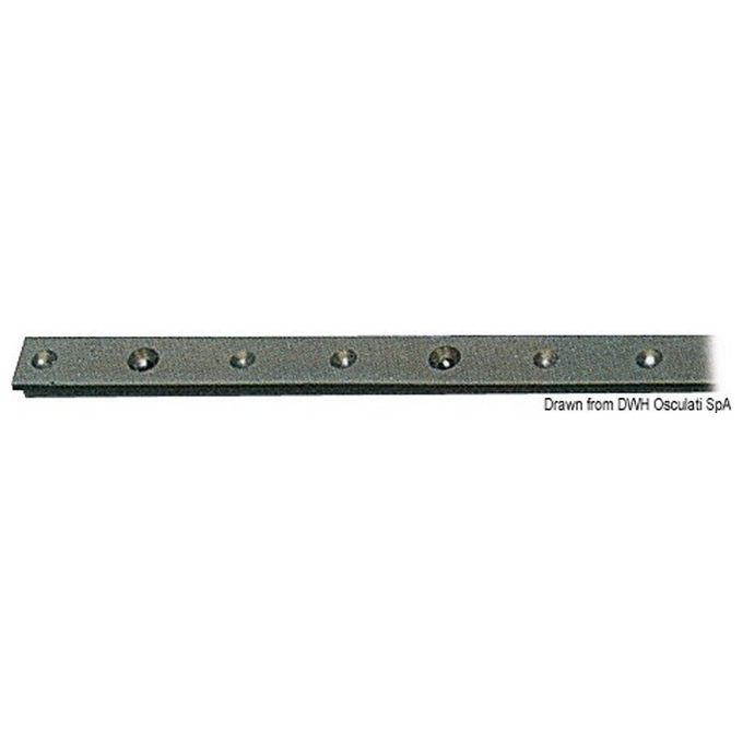 Rotaia lega leggera anodizzata 22x3 mm 2 m 61.510.93