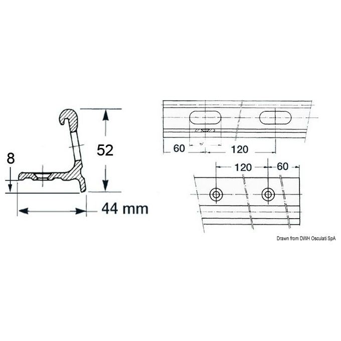 Profilo per falchetta 6 m 62.410.01