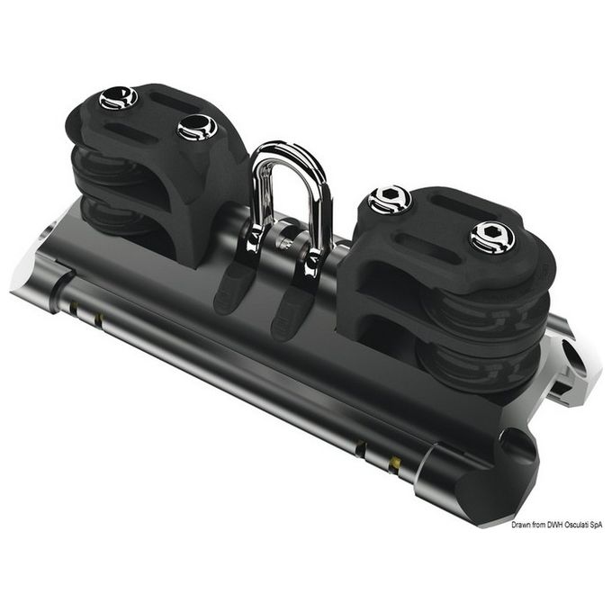 Lewmar Carrello randa 2 grillo e pulegge doppie rinvio