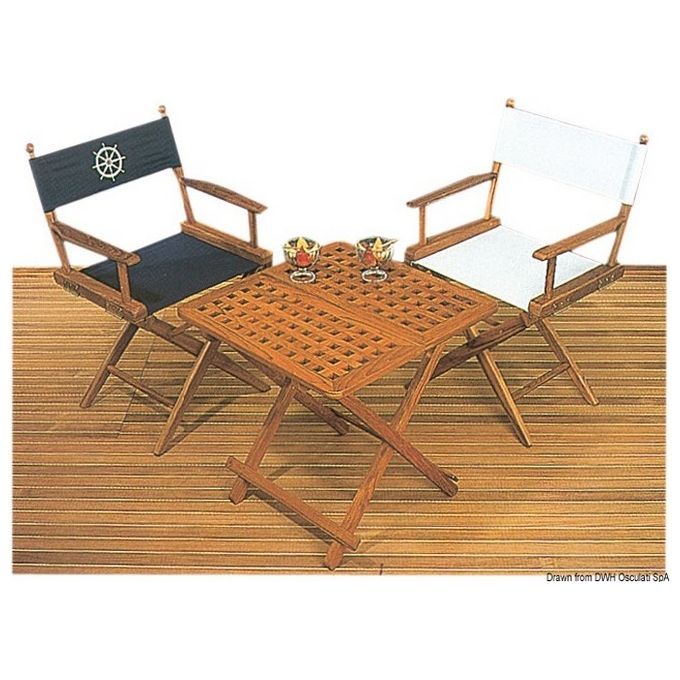 ARC Sgabello con tela blu imbottit