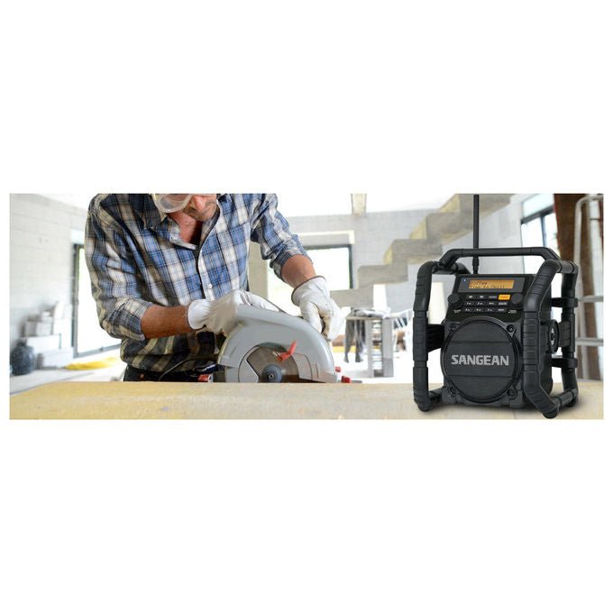 Sangean 001149 U-5 DBT Radio da cantiere DAB+ FM Bluetooth IP64 colore Nero