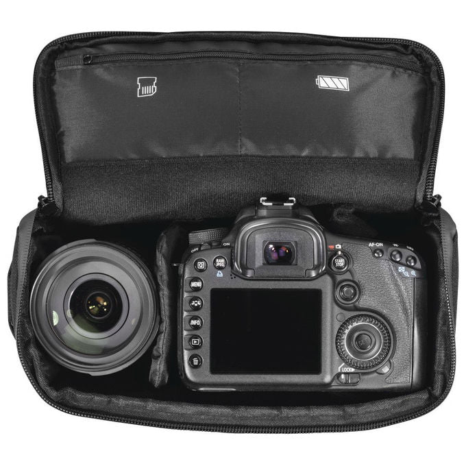 Hama 00121339 Matera Borsa da spalla in poliestere con tracolla e tasca laterale colore Nero