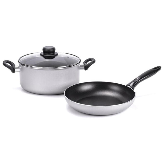 Moneta Set Padelle 26cm+Casseruola 2 Manici 24cm con Coperchio