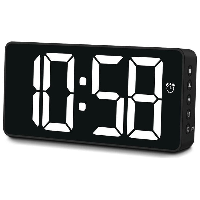 Hama 00185896 Bali Orologio Digitale con Sveglia e Termometro Interno colore Nero