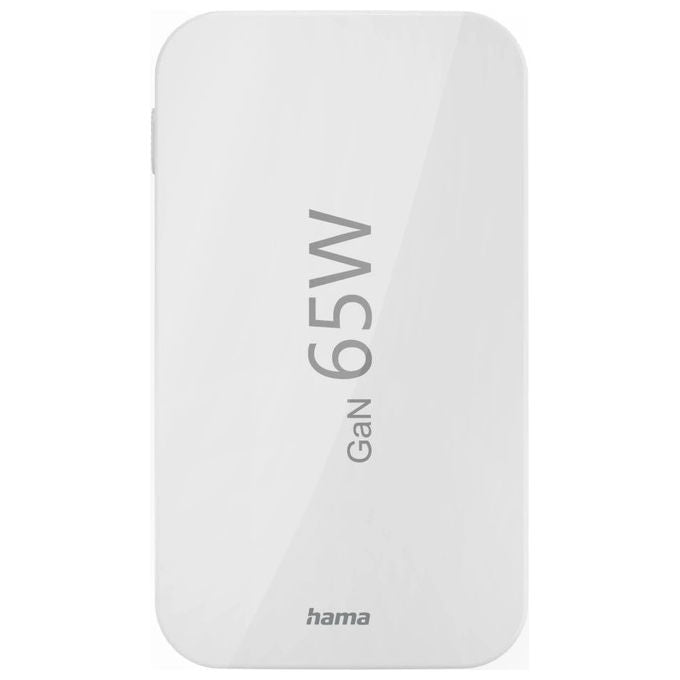 Hama 00201976 Caricabatterie 65 W 2x USB C 1x USB A Ricarica Rapida Power Delivery Quick Charge GaN Bianco