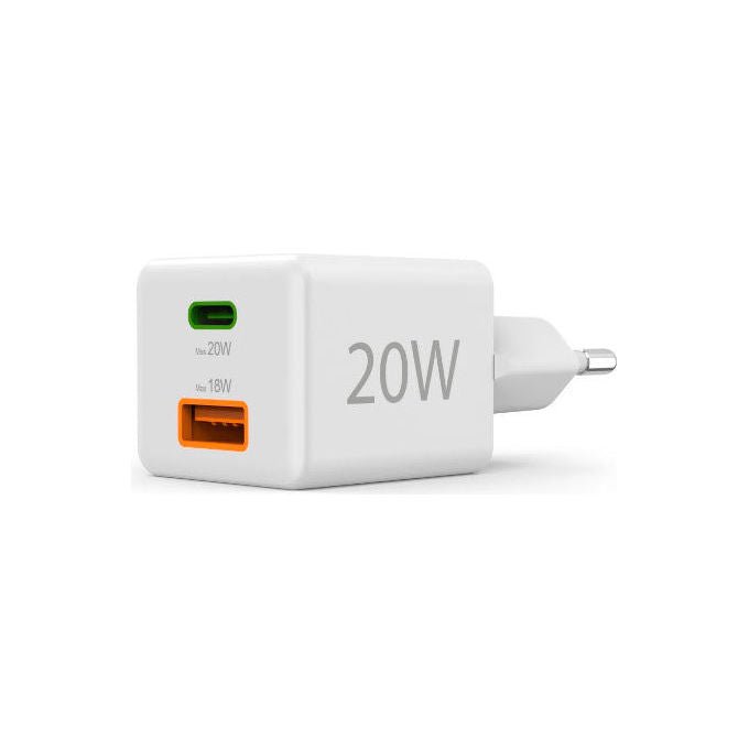 Hama 00201991 Caricatore da Rete Fast Charge USB-C USB-A 20 W Power Delivery Quick Charge colore Bianco