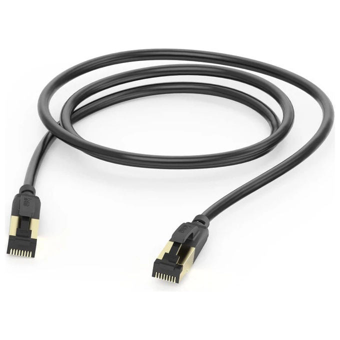 Hama 00202001 Cavo di rete Cat8 S-FTP 1,5 m 40000 Mbit-s Oro Nero