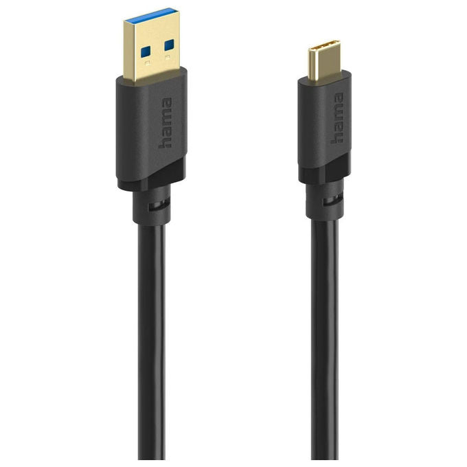 Hama 00202005 Cavo USB USB 3.2 Gen 1 5 Gbit-s 3 A USB A USB C colore Nero