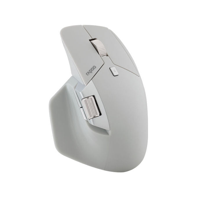 Rapoo 00226037 MT760L Mouse Wireless 3200 DPI Bluetooth 5.0 8 Pulsanti Programmabili Alimentazione Ricaricabile USB Type-C colore Grigio