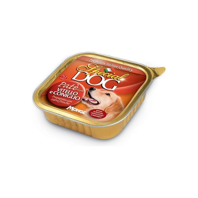 Monge Pate' Cane Special Dog con Vitello e Coniglio 300gr