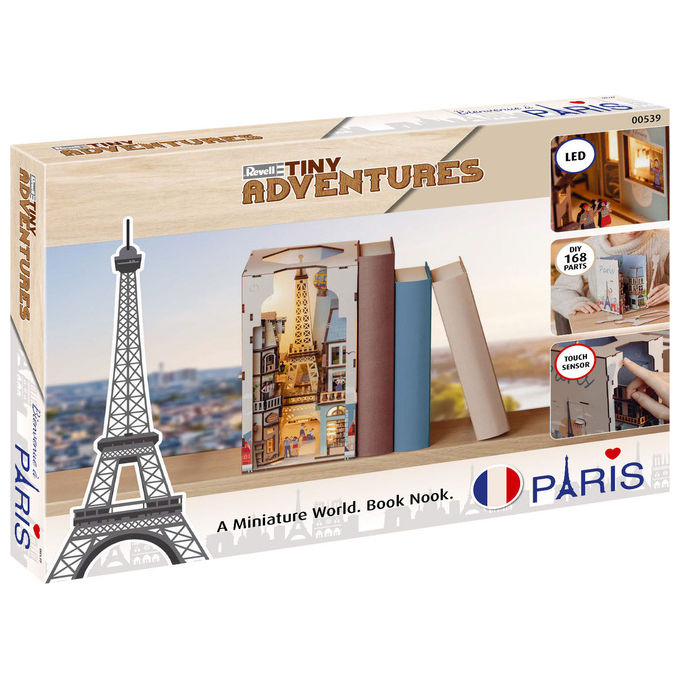 Revell 00539 Piccole Avventure Book Nook Parigi con Illuminazione LED e Montaggio Facile colore Multicolore
