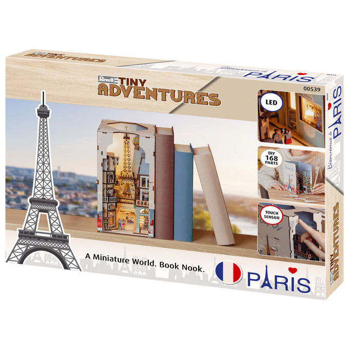 Revell 00539 Piccole Avventure Book Nook Parigi con Illuminazione LED e Montaggio Facile colore Multicolore